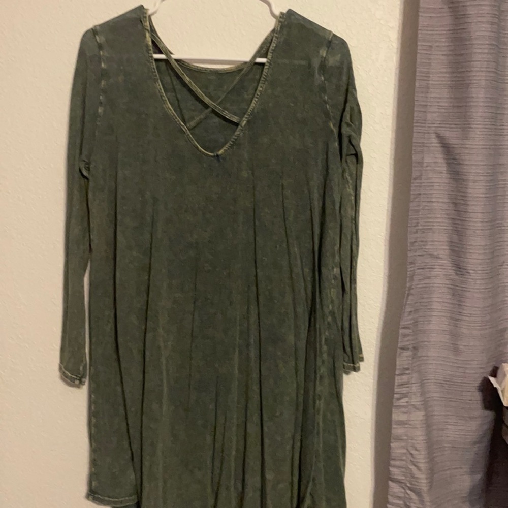 Green vintage long shirt